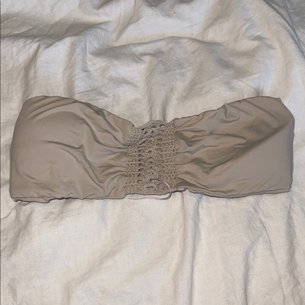 San Lorenzo Tan Bandeau Bikini Top